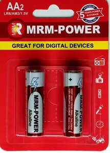 Батарейки MRM-POWER alcaline AA BL2 ( цена за 1 батарейку)