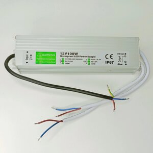 Блок питания 12V 8A 100w IP67 для LED подсветки во влажном помещении или на улице