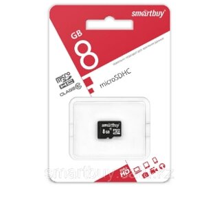 Карта памяти microSDHC Smartbuy 8 GB (class 10) UHS-I