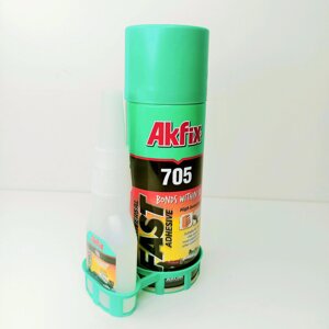 Клей Akfix 705, набор для экспресс склеивания, 200ml