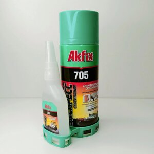 Клей Akfix 705, набор для экспресс склеивания, 400ml