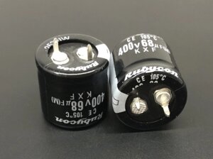 Конденсатор 68mf 400V elec_cap ( 22x20 ) 105*C rubycon