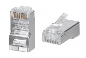 Коннектор RJ45 под витую пару, категория 6/7 экранированный