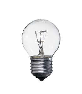 Лампа накаливания Е27 40W шарик прозрачный ЛИСМА