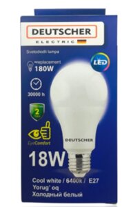 Лампа светодиодная LED deutscher A70 18W 6400k