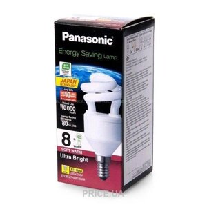 Лампочка экономничная Panasonic 8W E14 3500K