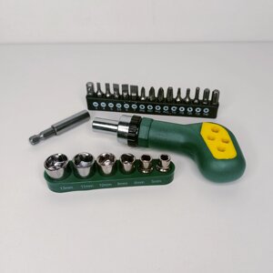 Набор отверток XS-008 + головки (5-13мм) 23 в 1, ABS, металл