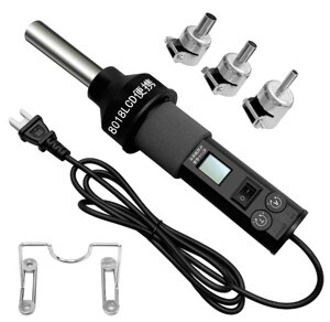 Паяльный фен GJ-8018LCD 450W с насадками и держателем