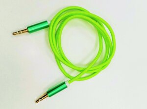 Кабель AUX jack3,5- jack3,5mm 1,0м ткань/ металл TRS