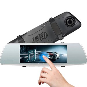 Видеорегистратор на зеркало Vehicle Blackbox DVR L1002C FullHD с задней камерой