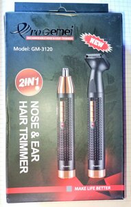 Триммер для носа и ушей ProGEMEI GM-3120 2 в1 accu
