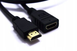 Переходник HDMI - HDMI мама-папа с проводом 20см