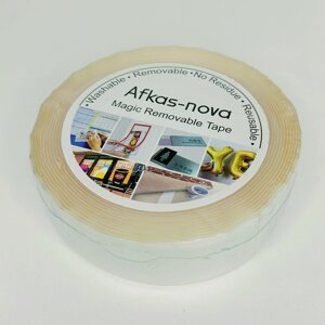 Клейкая лента, нанолента многоразовая двусторонняя 0,8мм 25мм 5,0м