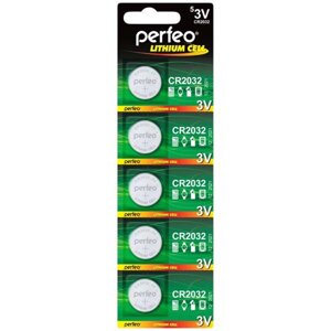 Батарейка PERFEO CR2032 BL5 ( цена за 1 бат.)