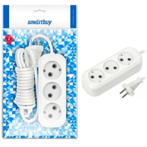 Удлинитель Smartbuy 3 гнезда 10A/2,2 кВт без заземления 5 м