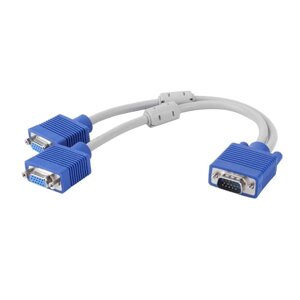 Разветвитель VGA DE-15 1компьютер (папа) на 2 монитора (мама) 0,26m
