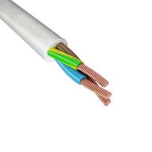 Провод ПВС 3х2.5мм2 Premium KABLO, белый, цена за 1п. м