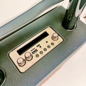 Bluetooth-проигрыватель, колонка портативная Kisonli G101 c 2 беспроводными микрофонами для караоке
