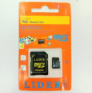 Карта памяти microSD LIDER 32Gb + adapter 10class