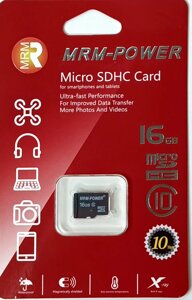 Карта памяти microSDHC MRM-POWER 16Gb 10класс
