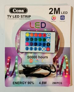 Светодиодная лента RGB СОВА, 2 метра,4,8W 5050
