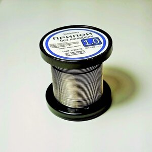 Припой Solder ПОС-61 1.0мм Sn61Pb39 100г ГОСТ 21931-76 без канифоли