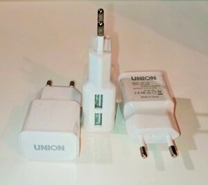 Зарядное устройство UNION UN-136 2xUSB 10W (блок)