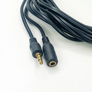 Кабель AUX удлинитель jack3,5 мама - jack3,5mm папа 5,0m