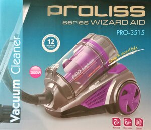 Пылесос PROLISS PRO-3515 3000w, Циклонного типа, без мешка для сбора пыли