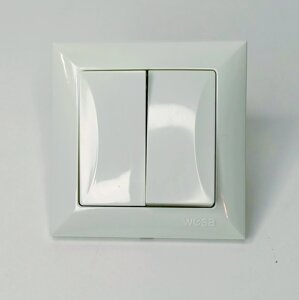 Выключатель 2-кл. СП WESA 10А IP20 бел. CS-02
