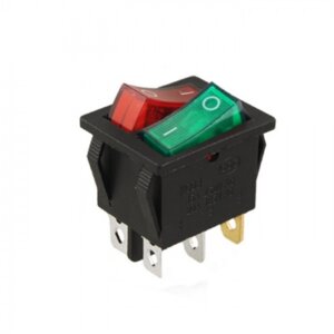 Кнопка электрическая 2 клавиши 16A 250V ( красная+зелёная)