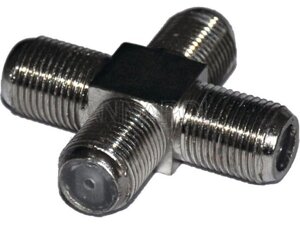 Соеденительная муфта для RG6 "КРЕСТ" + 4х F18