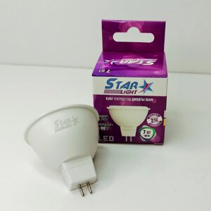 Лампа светодиодная STARLIGHT MR16- 7W-220V-6000K