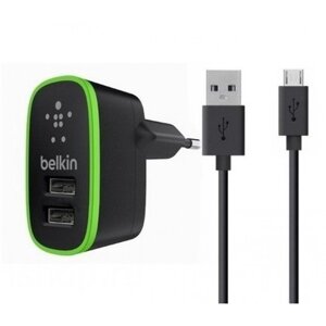 Сетевое зарядное устройство Belkin 2,1A с кабелем microUSB 1,2m