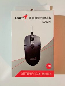 Мышь компьютерная USB Genius , чёрная, проводная