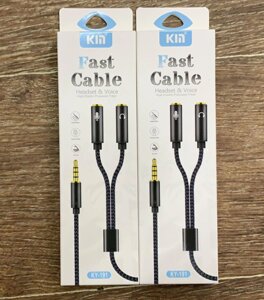 Кабель-соеденитель для наушников HF+Микрофон KIN KY-191
