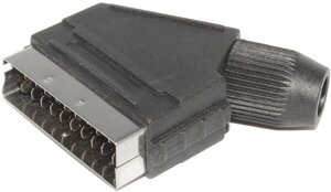 Разъём SCART "папа"штекер"для установки на кабель, под пайку
