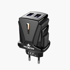 Сетевое зарядное устройство MOXOM 5V 2,4A 2xUSB MX-HC37 + кабель microUSB