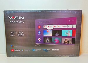 Телевизор YASIN LED-32G1000T Android TV 11.0, LED, пульт с голосовым управлением