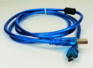 USB cabel miniUSB 1,5м синий V3