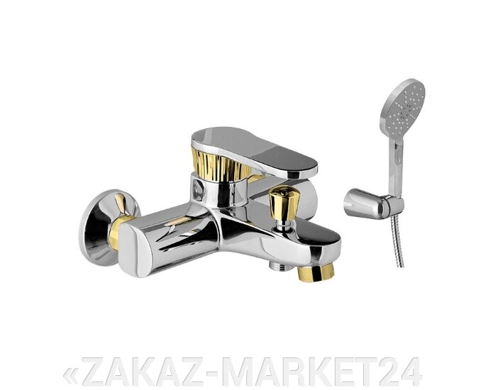2J15013-002 Смеситель Teorema MIRAGE для ванны хром/золото от компании «ZAKAZ-MARKET24 - фото 1