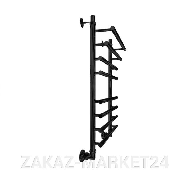 72085333 Полотенцесушитель ДВИН F primo 80/50 1"-3/4"-1/2" Водяной (К3, Черный матовый) от компании «ZAKAZ-MARKET24 - фото 1