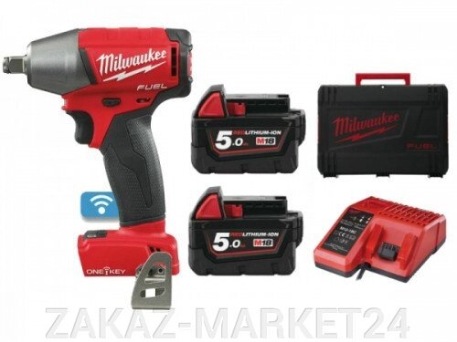 Аккумуляторный импульсный гайковерт MILWAUKEE M18 FUEL ONEIWF12-502X ONE-KEY от компании «ZAKAZ-MARKET24 - фото 1