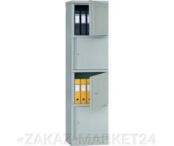 Архивный (офисный) шкаф Практик AM 1845/4 на 4 ячейки с ключевыми замками от компании «ZAKAZ-MARKET24 - фото 1