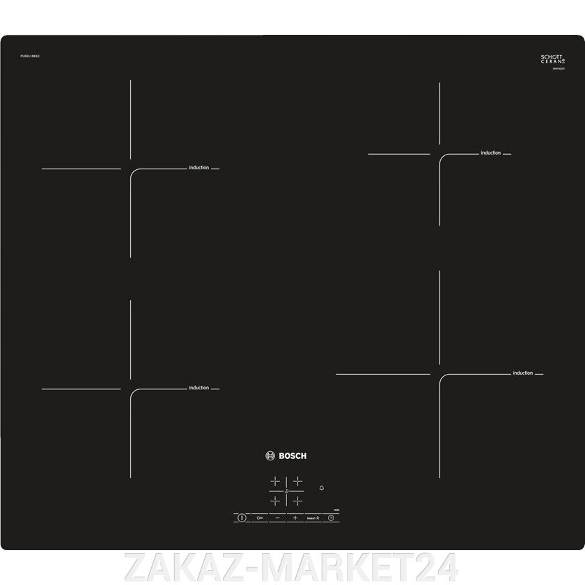 Bosch PUE 611 FB1E варочная поверхность индукционная черная от компании «ZAKAZ-MARKET24 - фото 1
