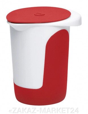 Чашка EMSA 1л. для миксера с крышкой белая/красная MIX & BAKE 508017 от компании «ZAKAZ-MARKET24 - фото 1