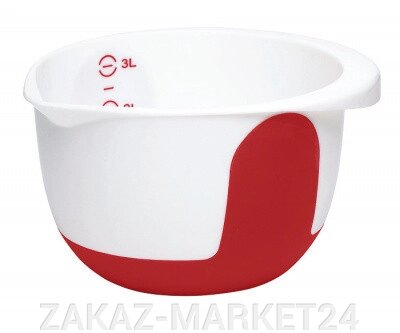 Чашка EMSA 3л. для миксера, белая/красная MIX & BAKE 508016 от компании ZAKAZ-MARKET24 - фото 1