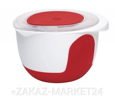 Чашка EMSA 3л. для миксера с крышкой белая/красная MIX & BAKE 508019 от компании «ZAKAZ-MARKET24 - фото 1