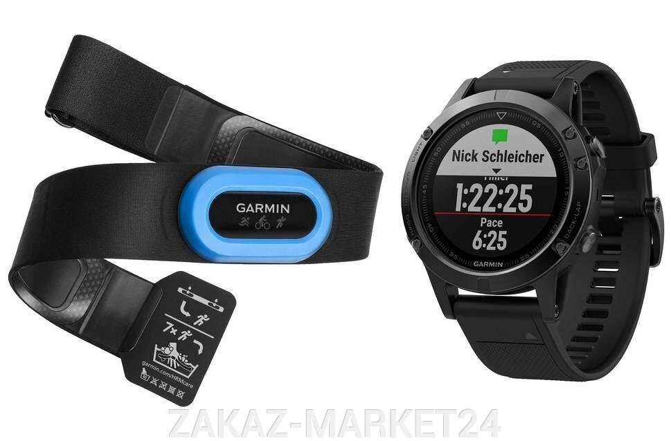 Часы-навигатор GARMIN Мод. FENIX 5 SAPPHIRE HR BUNDLE от компании ZAKAZ-MARKET24 - фото 1