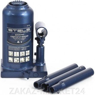 Домкрат гидравлический бутылочный телескопический, 4 т, H подъема 170-420 мм Stels от компании «ZAKAZ-MARKET24 - фото 1